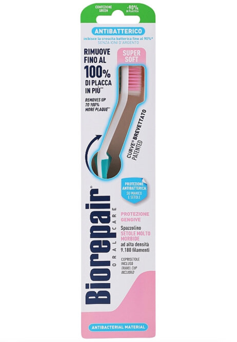 BIOREPAIR Зубна щітка "Досконала чистка" Supersoft, для захисту ясен зелена